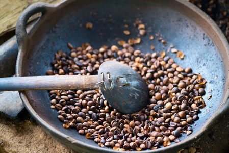 烘焙的咖啡豆