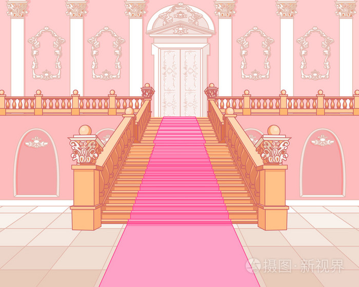 在宫殿的豪华楼梯