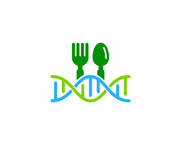 食品 Dna 徽标图标设计