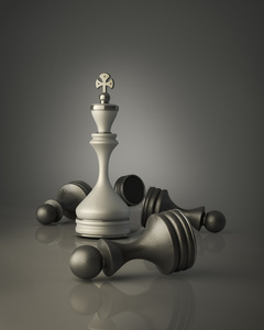 国际象棋王棋子卡通场面与王子或国王旅行在阿拉伯城堡附近-例证为