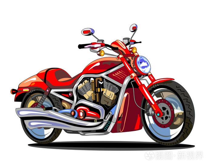 现实的红色摩托车