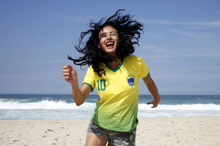 巴西女子巴西足球女子庆祝目标照片