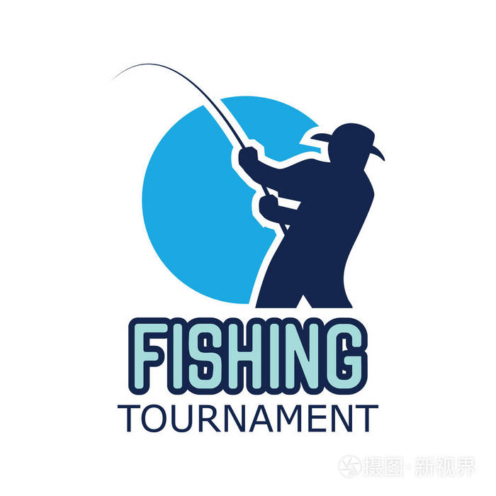 钓鱼标志与文本空间为您的口号标记线矢量插图