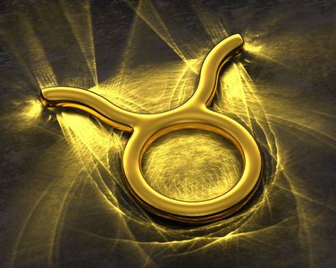 星座金与焦散-金牛座的标志照片