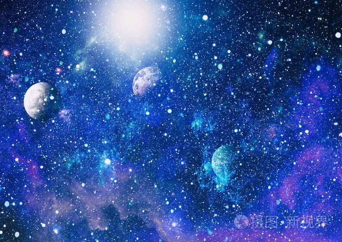 外太空中的行星,恒星和星系展示了太空探索的美丽.