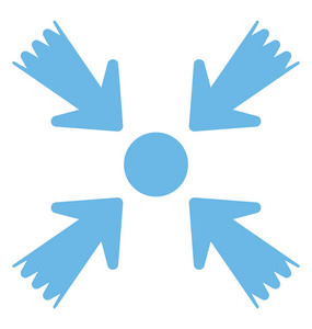 指向中心箭头图片