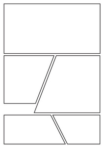快速打印漫画情节提要的布局模板, 快速创建漫画书的风格.