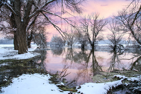 冬季景观河 zagyva