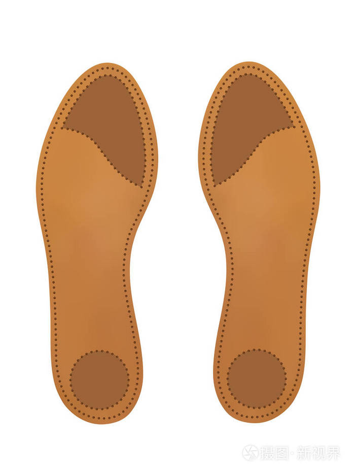 矫正鞋垫的白色背景矢量插图