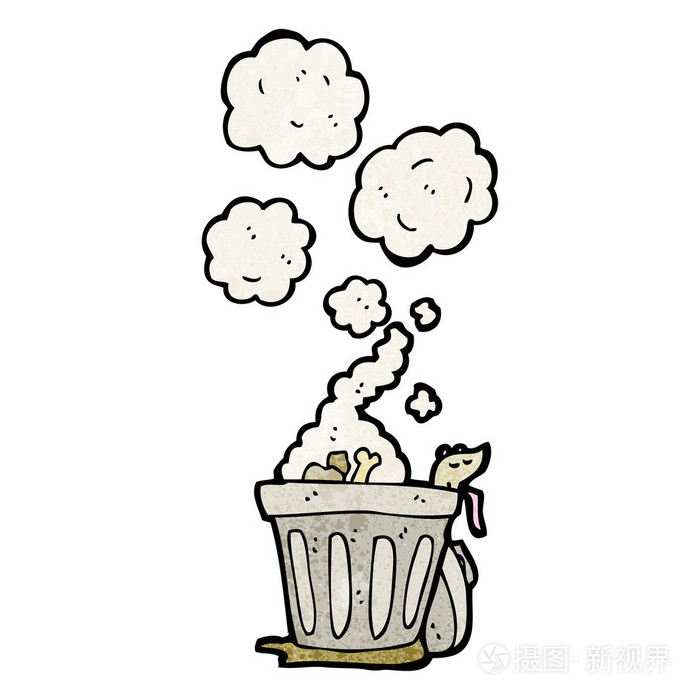 臭臭的旧垃圾桶