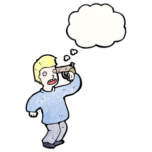 男子用枪指着头照片