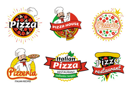 意大利比萨餐馆标志向量例证