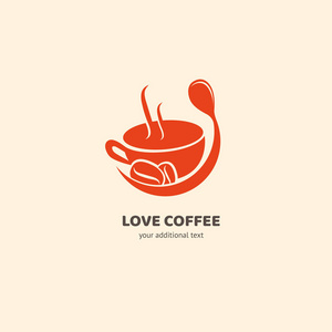 标识商务咖啡的插图设计。带饮料图标的矢量杯