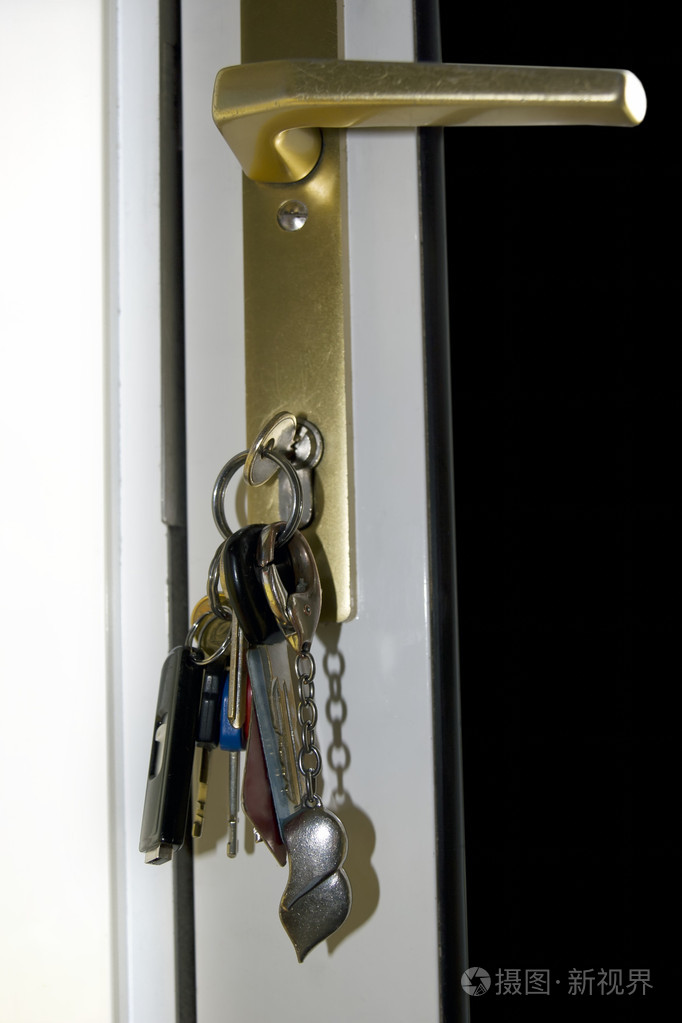 在一个房子的门钥匙