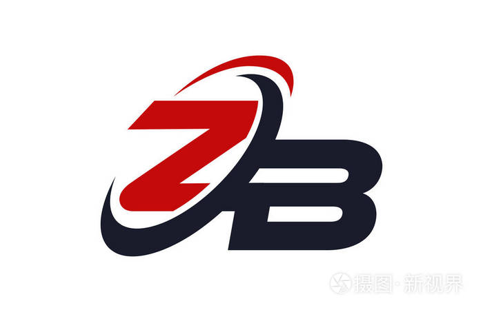zb标志旋风全球红字矢量概念