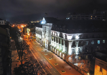 国家中央银行在基辅, 乌克兰在晚上时间
