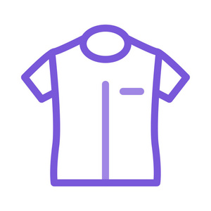 白色背景的简单轮廓紫色 t恤衫