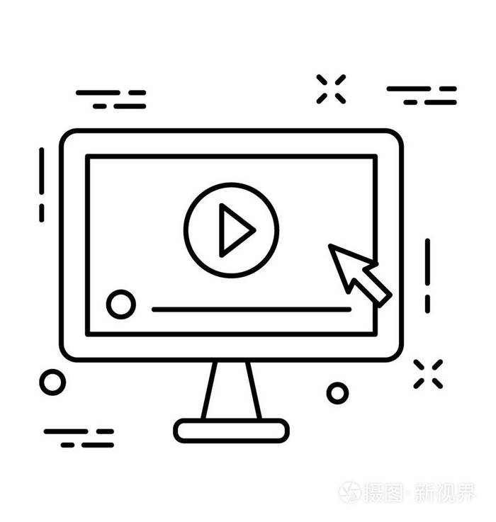 多媒体线矢量图标插画-正版商用图片05wz48-摄图新视界