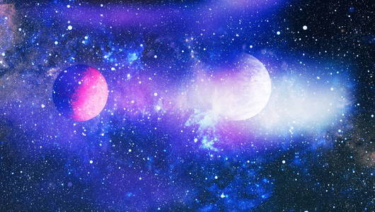 深空 art。宇宙中的星系星云和恒星。由 Nasa 提供的这幅图像的元素