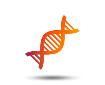 Dna 符号图标。脱氧核糖核酸符号。模糊渐变设计元素。生动的平面图标。向量