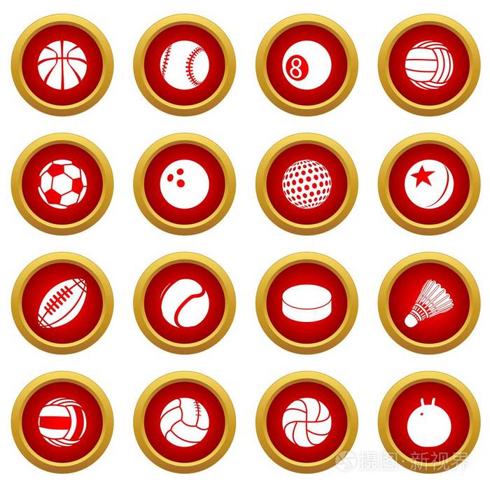 运动球图标设置播放类型, 简单样式