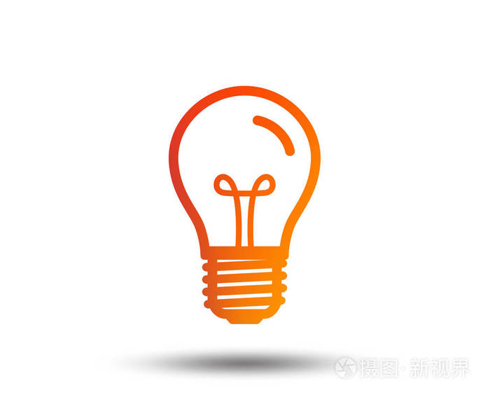 灯 e27 螺钉插座符号.照明标志.模糊渐变设计元素.生动的平面图标.