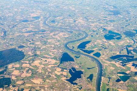 德国莱茵河鸟瞰图