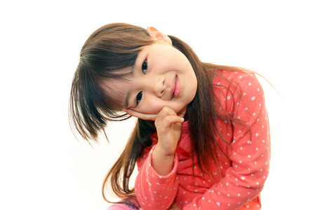 亚洲婴儿的女孩做不高兴的脸图片