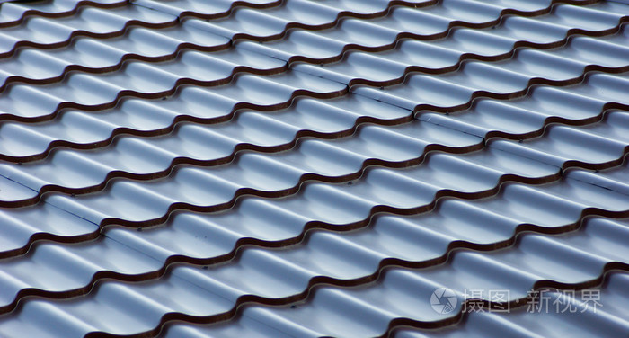 蓝色金属瓦屋顶背景照片 正版商用图片05xeqy 摄图新视界