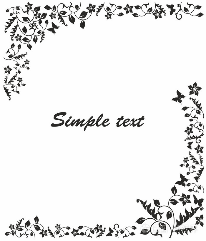 简单的黑色和白色框架