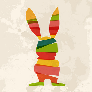 多样性 grunge 复活节兔子