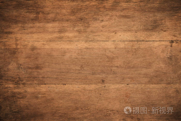 旧的垃圾深色纹理的木质背景表面的老褐色木材纹理顶部视图棕色木镶板