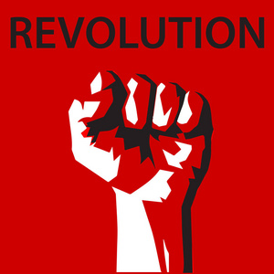 革命, 手, 矢量图标照片