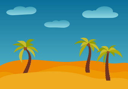 沙漠风景与沙丘图片