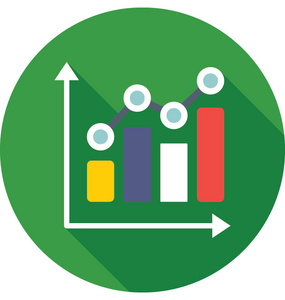 条形图彩色矢量图标