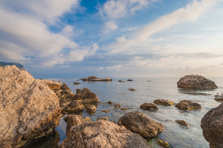 海洋 海岸和石头