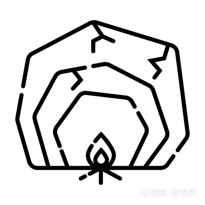 洞穴矢量图示图插画-正版商用图片05y2di-摄图新视界