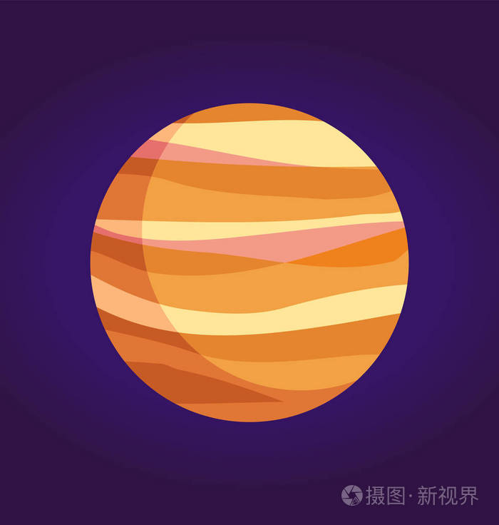 木星简笔画图片彩色图片