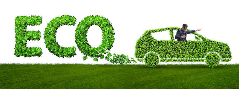 环保车辆清洁燃料和环保汽车的概念照片