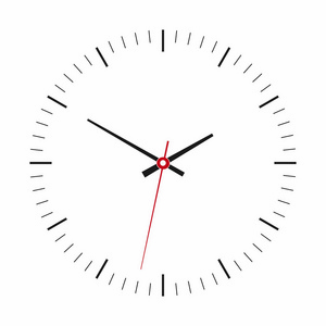 带箭头的时钟没有在白色背景上被隔离的数字。矢量插画 Eps 10