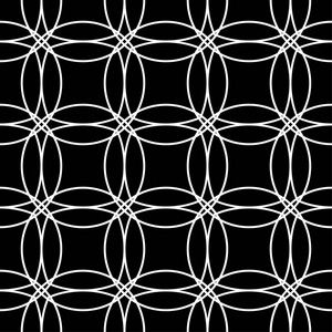 黑白相间的几何装饰品。网络纺织品和墙纸无缝模式