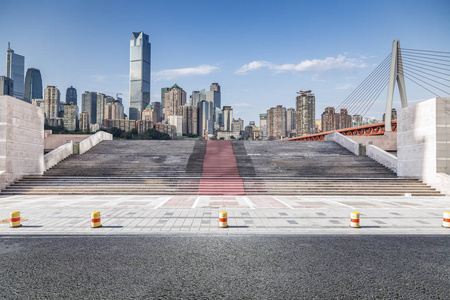 全景天际线和建筑空 roadchongqing citychina