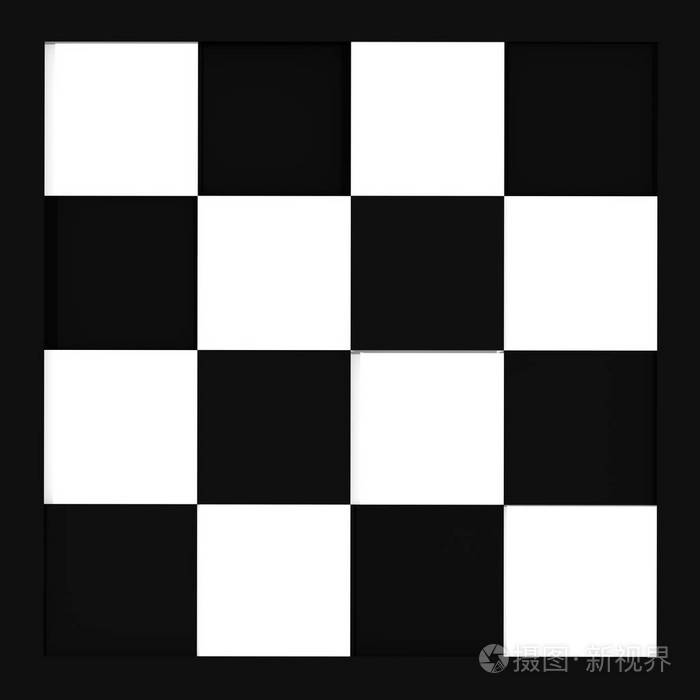 黑色和白色的检查模式tileable2d渲染