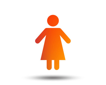 洗手向量女性符号图标.女人人类的象征.女洗手间.模糊渐变设计元素.