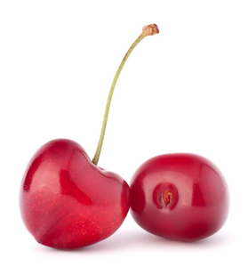 两个心形樱桃浆果