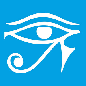 埃及神眼图标白色