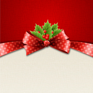红色和白色圣诞背景与功能区