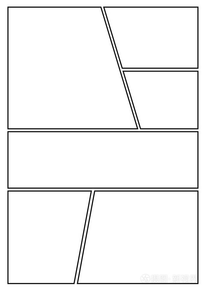 漫画情节提要的布局模板, 快速创建漫画书的风格.
