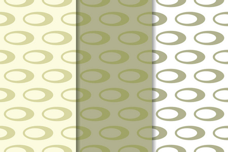 橄榄绿色和白色的几何装饰品。一套垂直无缝模式的网站, 纺织品和墙纸