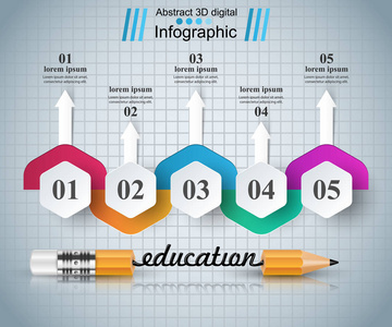 铅笔, 教育图标。业务信息